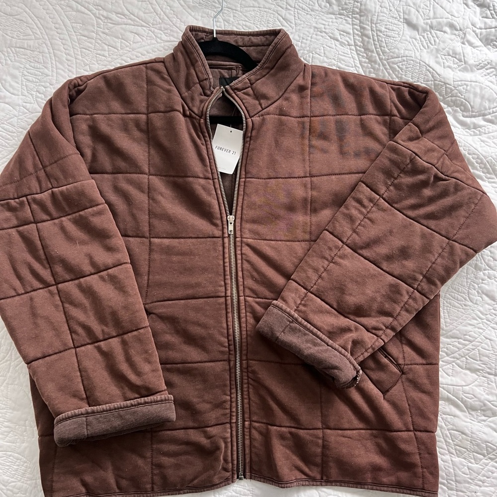 Forever 21 Quilted Zip-Up Jacket